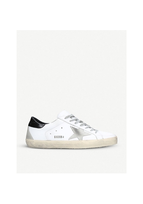 Mens Golden Goose Women's Superstar Distressed Leather Trainers