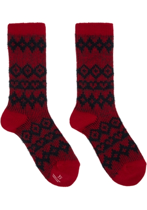 Y's Red Nordic Socks