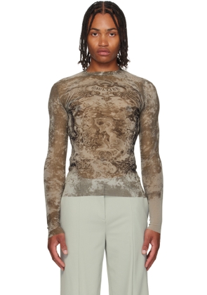 Jean Paul Gaultier Beige 'The Médaillon' Top