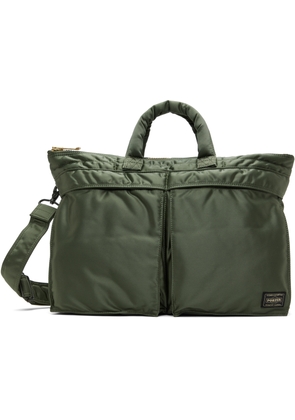PORTER - Yoshida & Co Khaki Tanker Short Helmet Briefcase