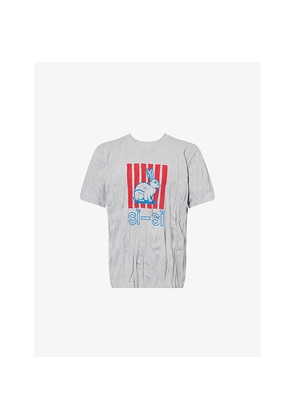 Mens Bottega Veneta Crushed Printed Woven T-Shirt