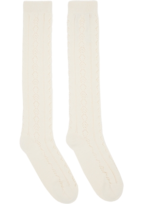 Valentino Garavani Off-White Cotton Socks