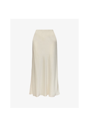 Womens Malina Aubree Flared Satin Maxi Skirt