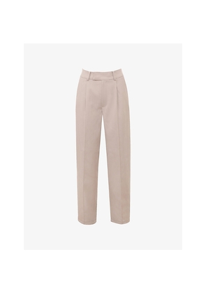 Womens House of CB Hayden Wide-Leg Mid-Rise Striped Stretch-Woven Trousers