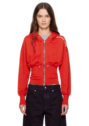Eckhaus Latta Red Snatched Hoodie