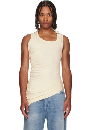 Jean Paul Gaultier Off-White 'Gaultier' Piercing Tank Top