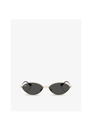 Ray-Ban Rb3757 Kai Oval-Frame Metal Sunglasses