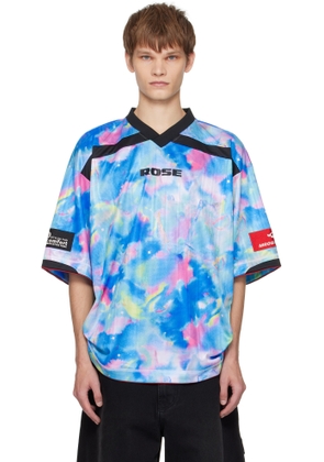 Martine Rose Blue Printed Rugby T-shirt