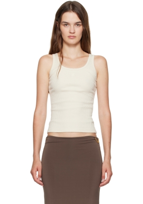 AMIRI Off-White 'MA' Embroidery Tank Top