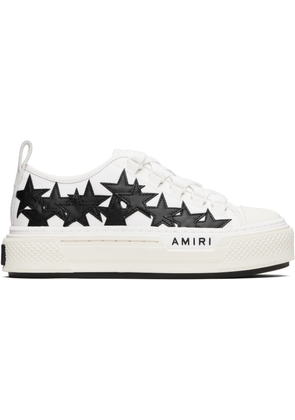 AMIRI White & Black Stars Court Low Sneakers