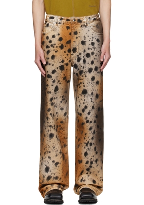 Eckhaus Latta Tan & Beige Wide Leg Jeans