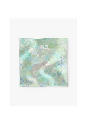 Womens Panthère De Cartier Greenhouse Silk Scarf