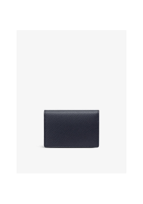 Mens Smythson Panama Logo-Print Leather Card Case