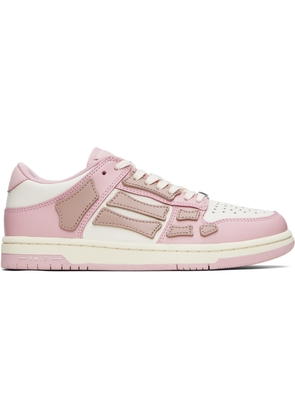 AMIRI Pink & White Skel-Top Low Sneakers
