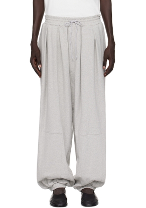 Hed Mayner Gray Embroidered Sweatpants