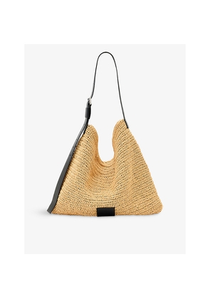 Womens Allsaints Asha Raffia Shoulder Bag