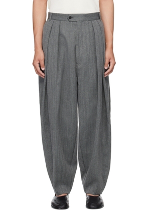 Hed Mayner Gray Wool Trousers