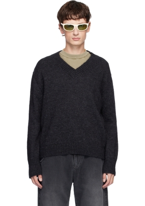 Second/Layer Gray Vexed V-Neck Sweater