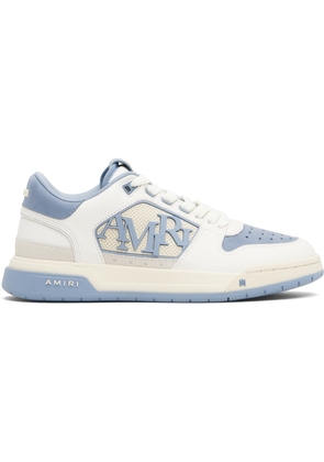 AMIRI White & Blue Classic Low Sneakers