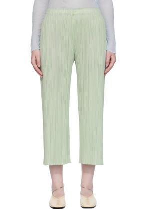 PLEATS PLEASE ISSEY MIYAKE Green Monthly Colors June Trousers