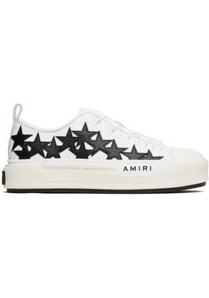 AMIRI White & Black Stars Court Low Sneakers