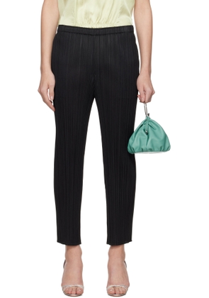 PLEATS PLEASE ISSEY MIYAKE Black Monthly Colors April Trousers