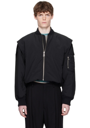 Jean Paul Gaultier Black 'The Hooded' Bomber Jacket