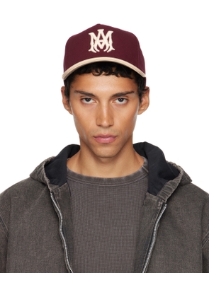 AMIRI Burgundy & Beige Two Tone Canvas Cap