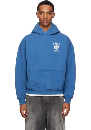 Rhude Blue 'St. Rhude' Seal Hoodie