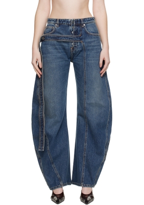 Jean Paul Gaultier Blue 'The Denim Strap' Jeans