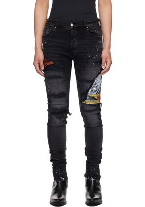 AMIRI Black MA Cement Thrasher Skinny Jeans