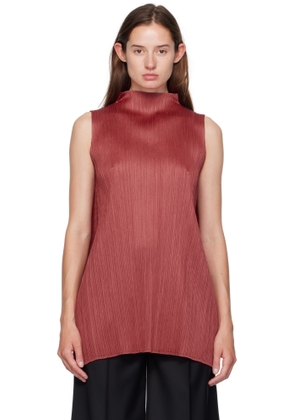 PLEATS PLEASE ISSEY MIYAKE Red Lamp Shade Top