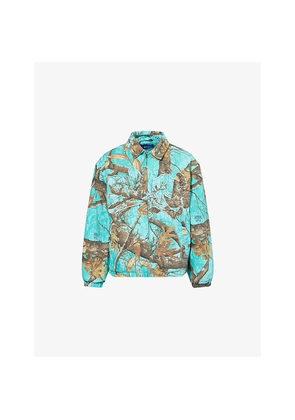 Mens Awake Ny Coaches Brand-Patch Denim Jacket