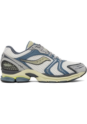 Saucony White & Blue Progrid Triumph 4 Sneakers