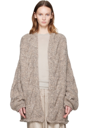 Lauren Manoogian Gray Handknit Cable Cardigan