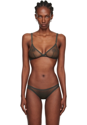 Yasmine Eslami Khaki Jeanne Soft Bra