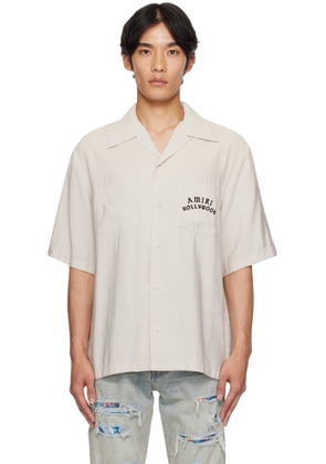 AMIRI Taupe 'AMIRI Hollywood' Bowling Shirt