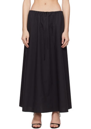 Matteau Black Drawcord Maxi Skirt