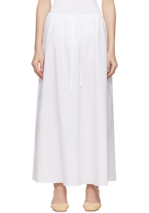 Matteau White Drawcord Maxi Skirt
