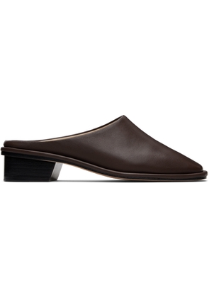 Lauren Manoogian Brown Square Mule Loafers