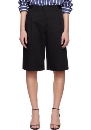 Matteau Black Long Chino Shorts