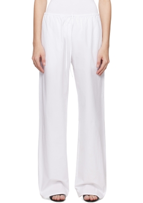 Matteau White Drawcord Trousers