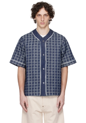 AMIRI Black MA Quad Baseball Denim Shirt