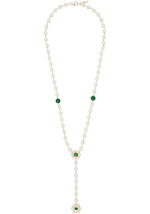 VEERT 'The Macro Flower Pearl Rosary' Necklace