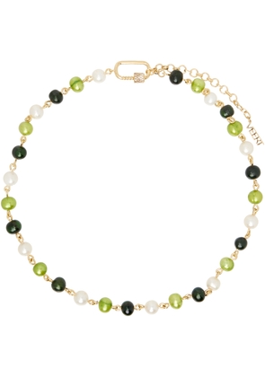 VEERT 'The Single Multi Green Freshwater Pearl' Necklace