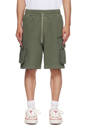 AMIRI Khaki 'AMIRI' Stencil Cargo Shorts