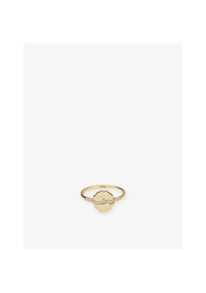 Womens Astley Clarke Asteri 14ct Yellow-Gold and 0.074ct Lab-Diamond Ring