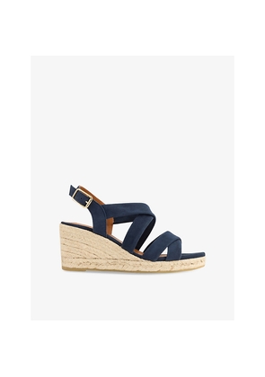 Womens LK Bennett Mariana Multi-Strap Suede Wedges