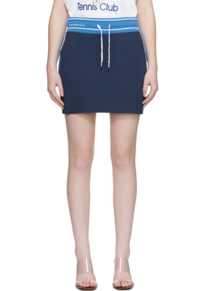 Casablanca Navy Punto Miniskirt