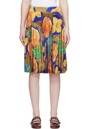 ABRA Multicolor Trompe L'Oeil Midi Skirt